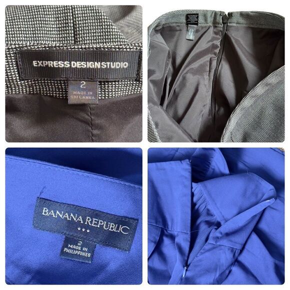 Lot of 3 Mini Skirts 2x Express & 1 Banana Republic All Size 2 - Picture 13 of 14